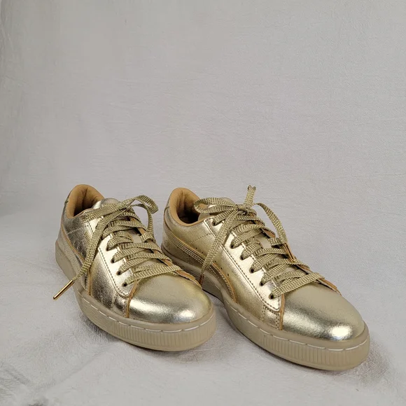 PUMA 50th Anniversary Golden Suede Metallic Leather Sneaker 1968 Women's Size 6 - Picture 7 of 14